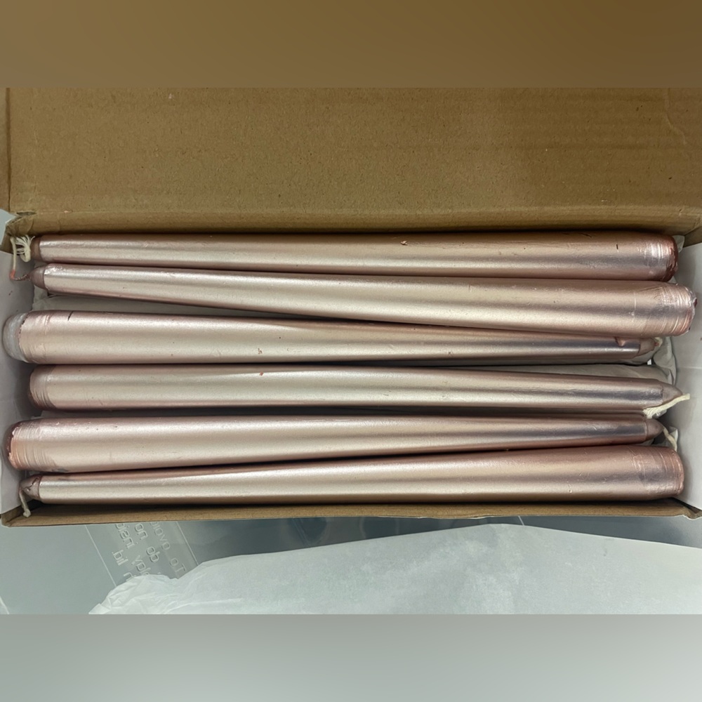 Rose gold candle sticks